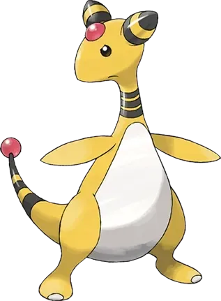 Ampharos artwork, shown at its canon height of 1.4 m