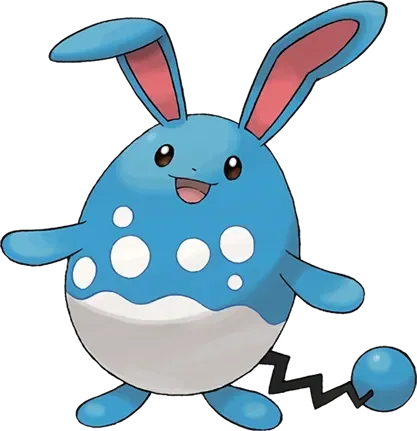 Azumarill artwork, shown at its canon height of 80 cm