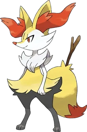 Braixen artwork, shown at its canon height of 1 m