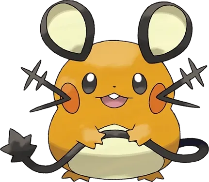 Dedenne artwork, shown at its canon height of 20 cm