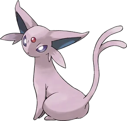 Espeon artwork, shown at its canon height of 90 cm