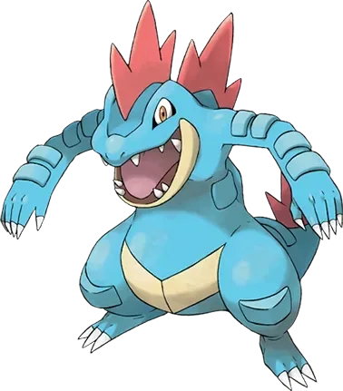 Feraligatr artwork, shown at its canon height of 2.3 m