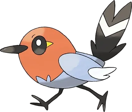 Fletchling artwork, shown at its canon height of 30 cm