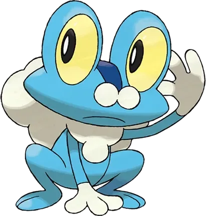 Froakie artwork, shown at its canon height of 30 cm