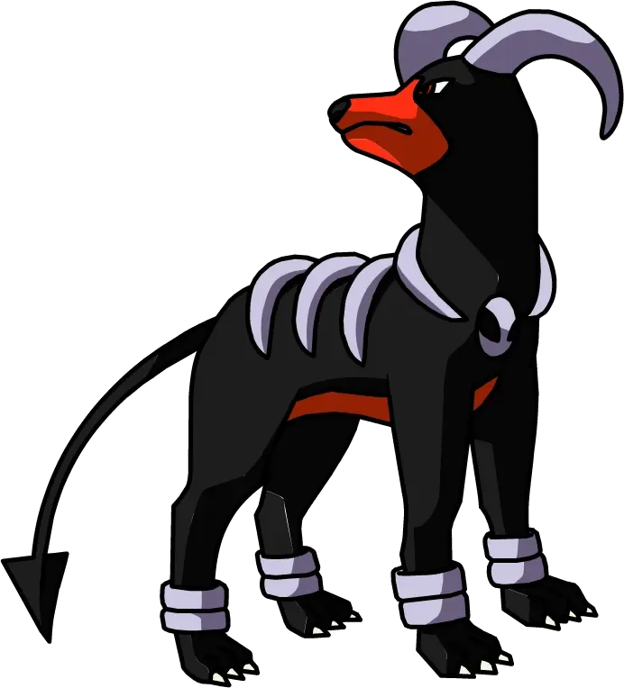 Houndoom artwork, shown at its canon height of 1.4 m