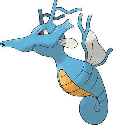 Kingdra artwork, shown at its canon height of 1.8 m