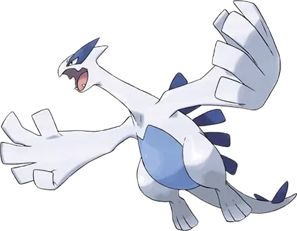 Lugia artwork, shown at its canon height of 5.2 m