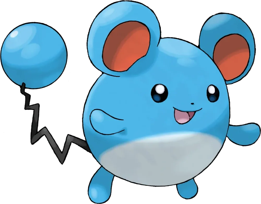 Marill artwork, shown at its canon height of 40 cm