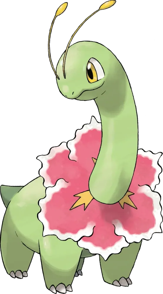 Meganium artwork, shown at its canon height of 1.8 m