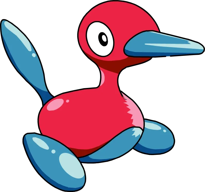 Porygon2 artwork, shown at its canon height of 61 cm