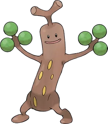 Sudowoodo artwork, shown at its canon height of 1.2 m