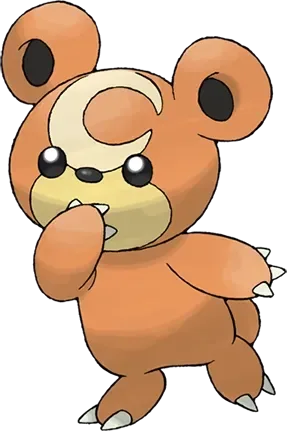 Teddiursa artwork, shown at its canon height of 60 cm