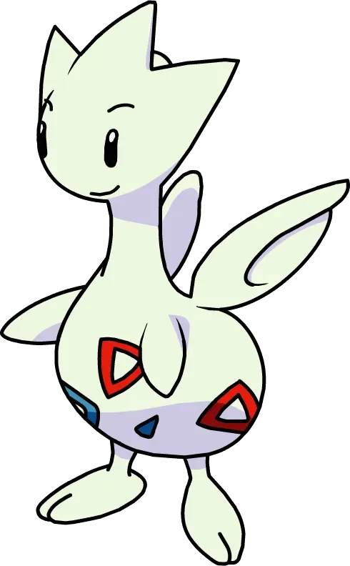 Togetic artwork, shown at its canon height of 60 cm
